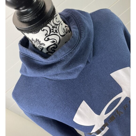 Under Armour Hoodie Womens Sz Small Loose Fit Active Sweatshirt Blue Athleisure - Picture 4 of 12